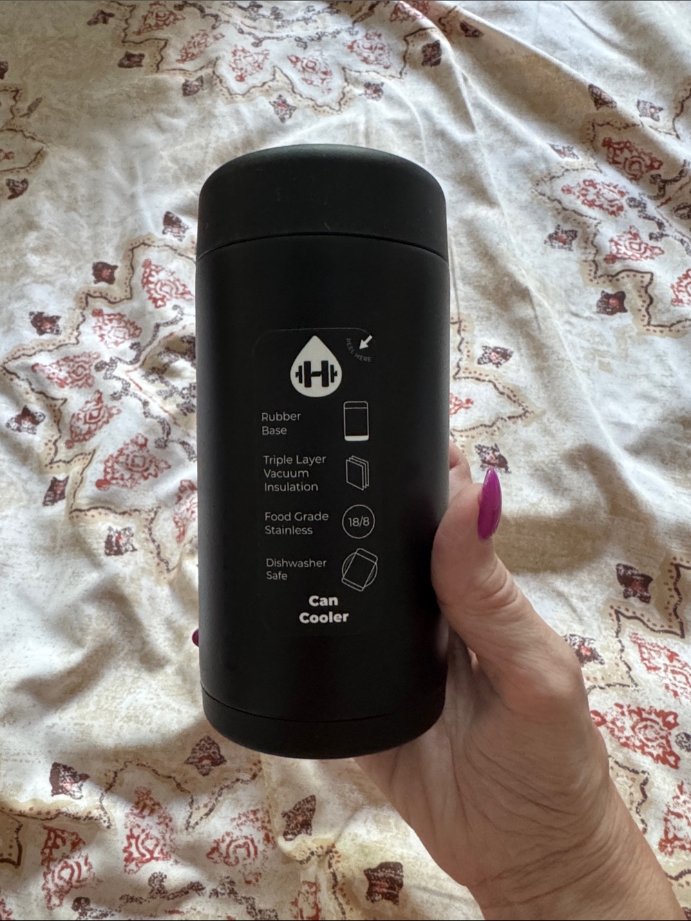 HydroJug Black Can Cooler